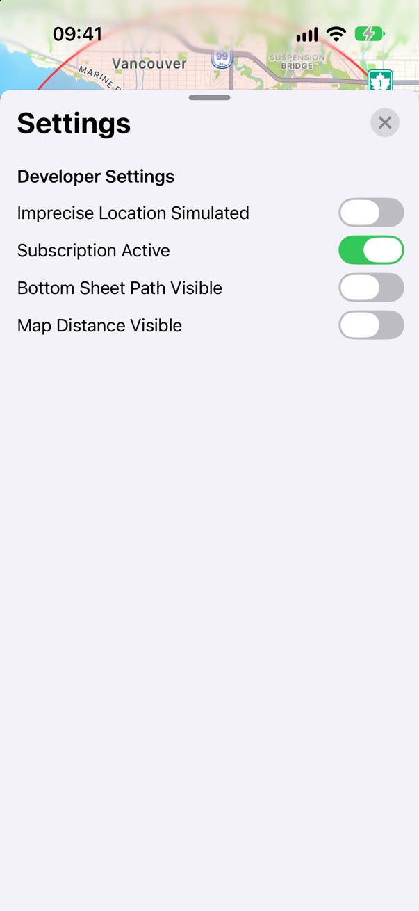 Settings pushes over the menu