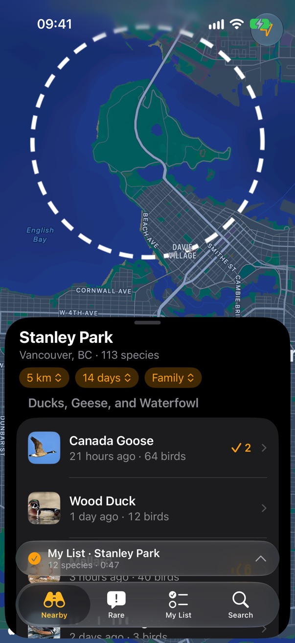 Nearby